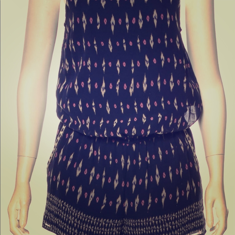 Blue Joie silk sleeveless romper